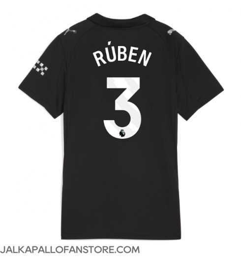 Manchester City Ruben Dias #3 Vieraspaita Naisten 2025-26 Lyhythihainen Manchester City Ruben Dias #3 Vieraspaita Naisten 2025-26 Lyhythihainen